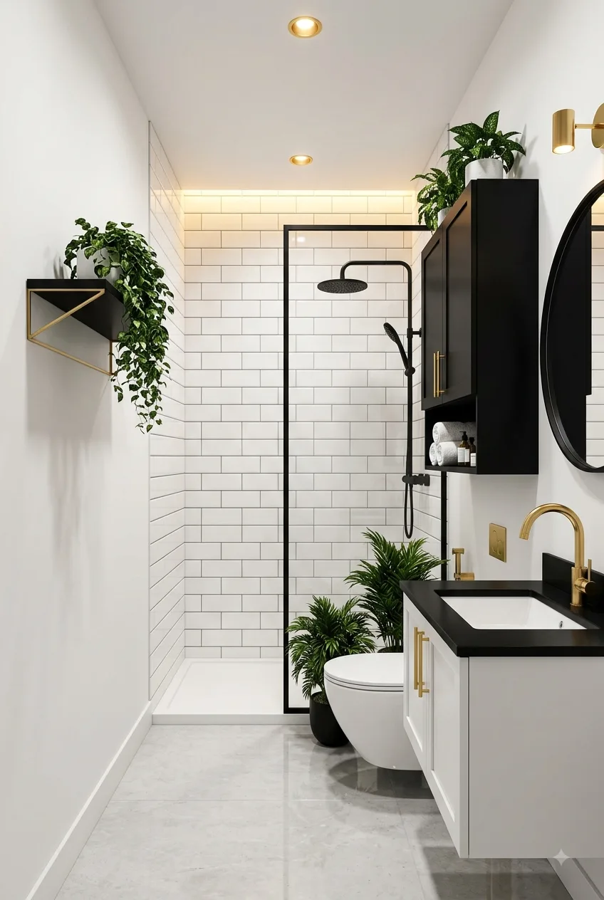 Black, White & Gold Bathroom Decor Ideas for a Bold Luxury Look